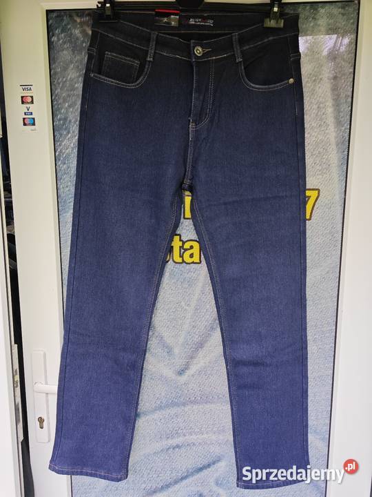 Spodnie męskie jeansy ocieplane nowe