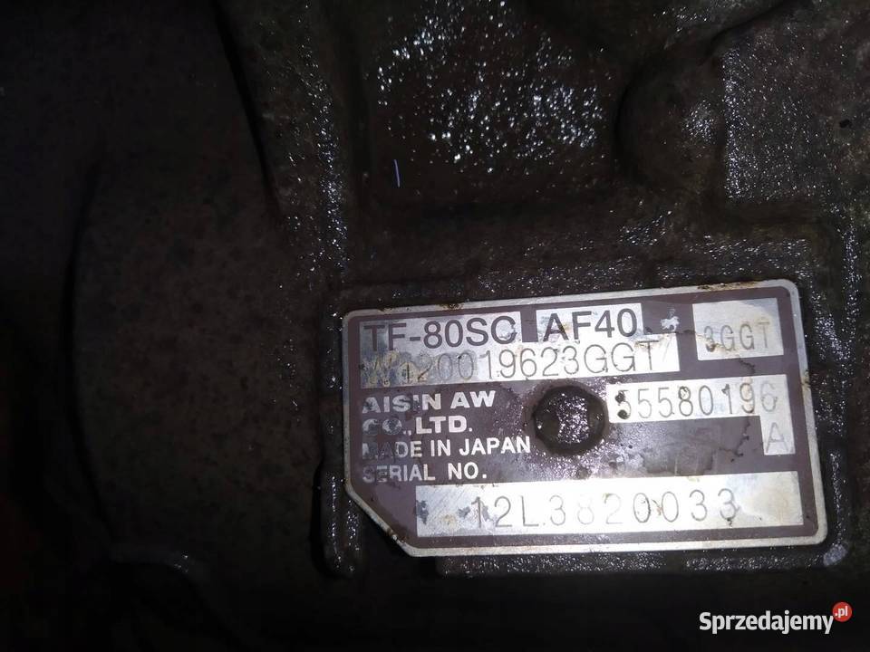 SKRZYNIA BIEGÓW AUTOMATYCZNA TF80SCAF40