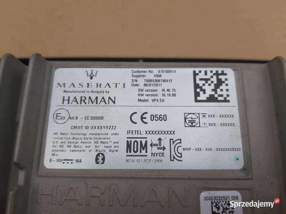 MASERATI GHIBLI EKRAN MONITOR CENTRALNY lubuskie Bieleń