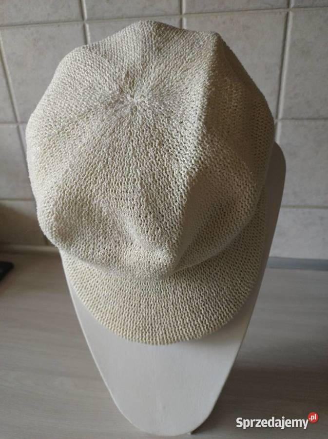 Czapka z daszkiem w kolorze Ecrii Dla kobiet