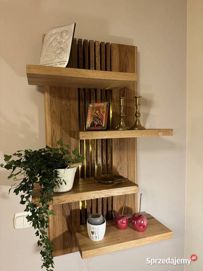 Półka ścienna z podświetleniem LED regał 60cm