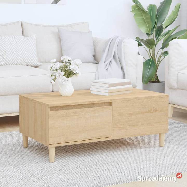 Stolik kawowy dąb sonoma 90x50x365 materiał