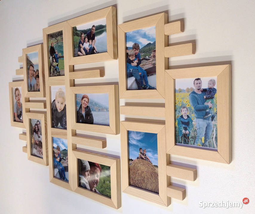 Drewniana Multirama Ramka na 13 zdjęć 10x15 Ramki i ramy Warszawa