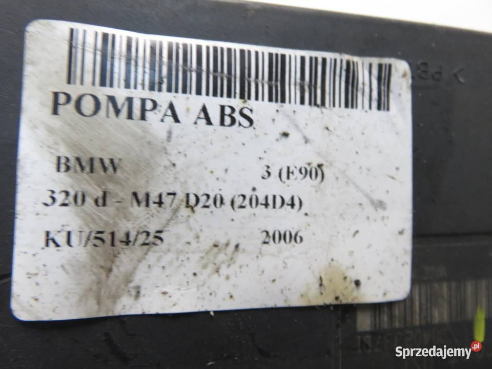 POMPA ABS BMW 3 E90 6778164 10096008343 6778163 osobowe Układ ABS i ESP