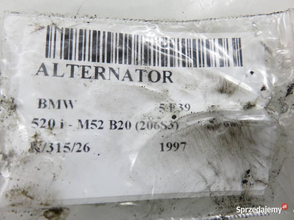 ALTERNATOR BMW E39 520 i 1740629 0123515004