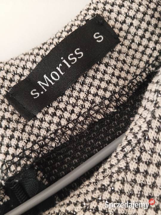 Elegancka złotawa sukienka SMorris rozmiar S Bez wzoru Nysa