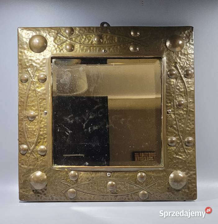 Lustro kryształowe z roku 1928 z miedzianą pomorskie Trąbki Wielkie sprzedam