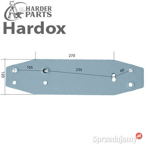 Płoza długa HARDOX 27530501P WP300 O do pługa Suwałki