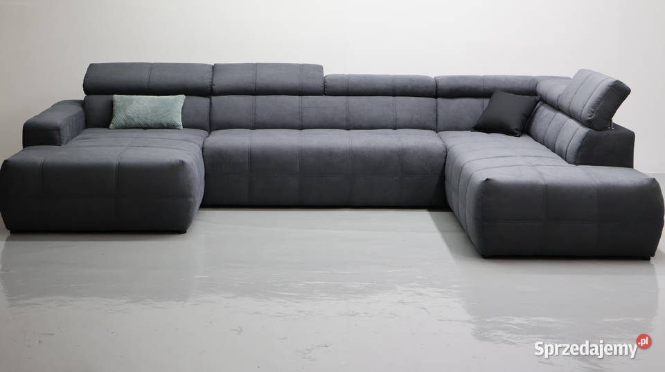 TNH WIelkie U regulowane zagłówki popielaty