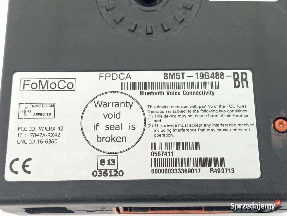 MODUŁ 8M5T19G488BR Ford Fiesta Mk7 20082016 świętokrzyskie