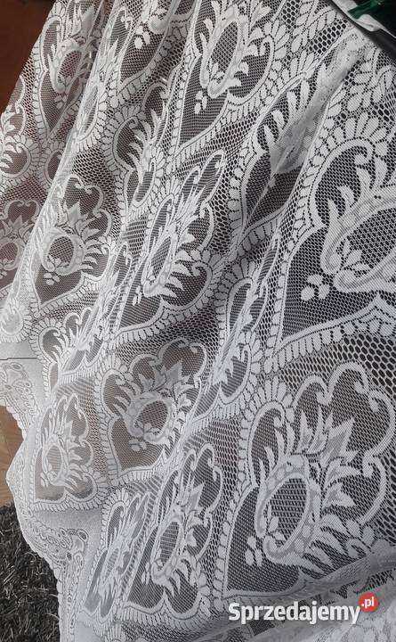 Koronkowa gruba firanka żakardowa 110 firana Radom
