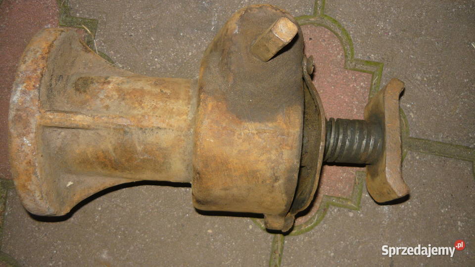 Podnośnik śrubowy lewarek stary Sokółka