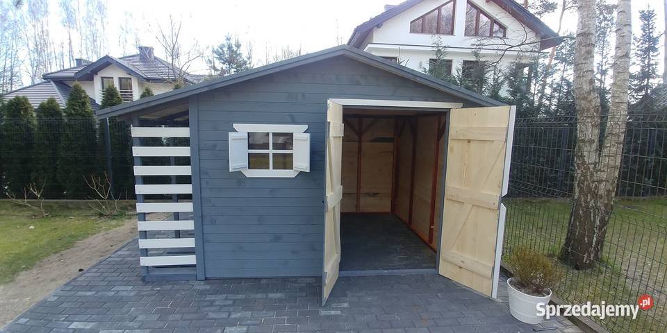 Domek ogrodowy narzędziowy 3x3 z drewutnią 08m
