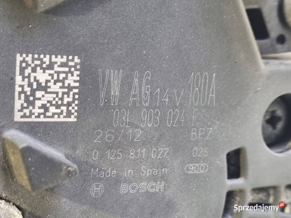 ALTERNATOR VW Tiguan 20 TDI bosch 03L903024F Chełm