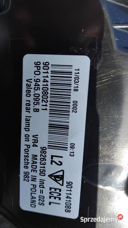 Porsche Cayman 718 Boxter 982 GT4 GTS lampa tył Mielec