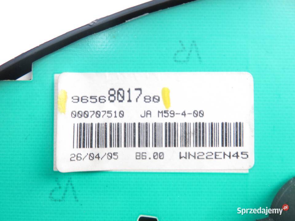 LICZNIK PEUGEOT PARTNER I 19 D 9656801780 osobowe sprzedam