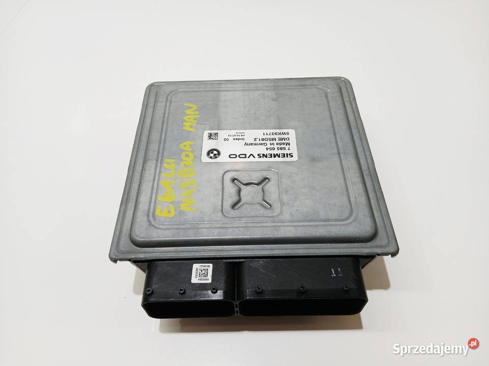 KOMPUTER STEROWNIK SILNIKA BMW E60 E61 N43B20A osobowe Strzyżewice