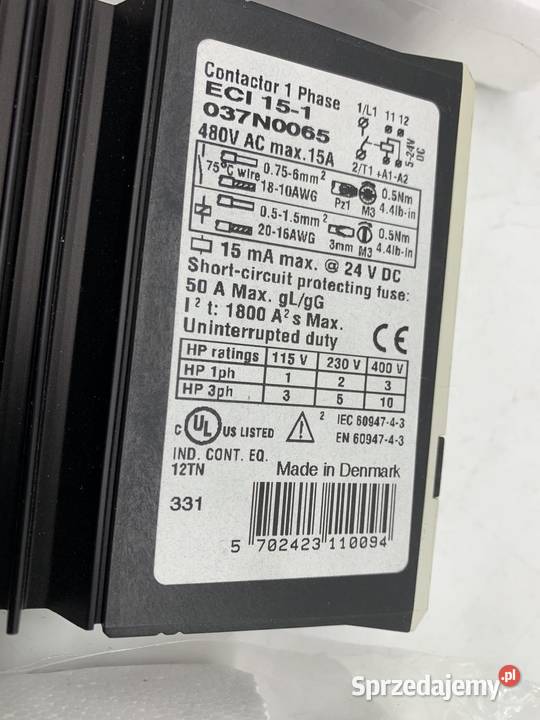 Danfoss ECI 151 037N0065 Stycznik elektroniczny Warszawa sprzedam
