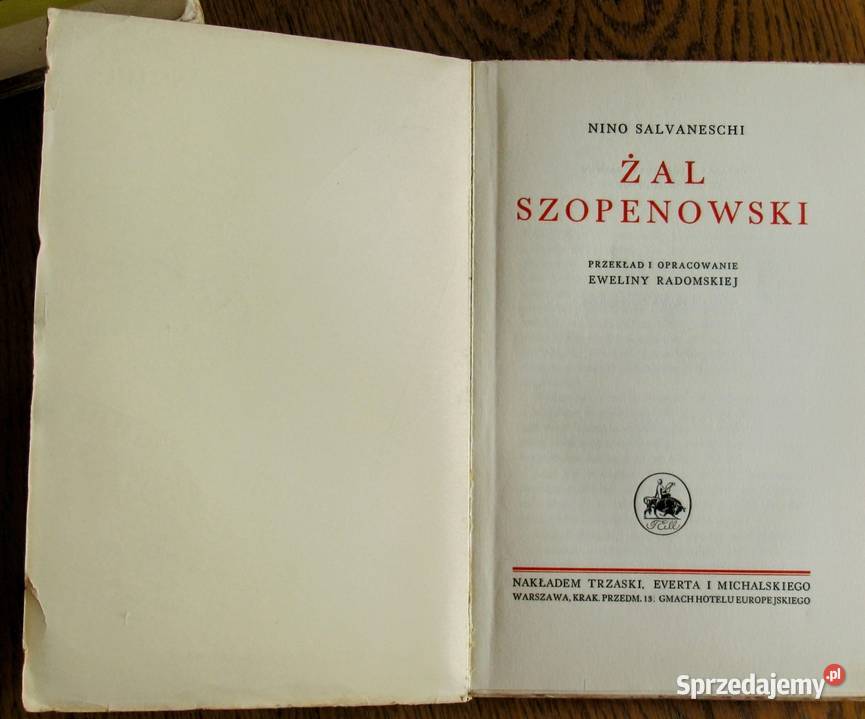 Biograficzna opowieść o F Chopinie 1939 Bychawka Trzecia sprzedam
