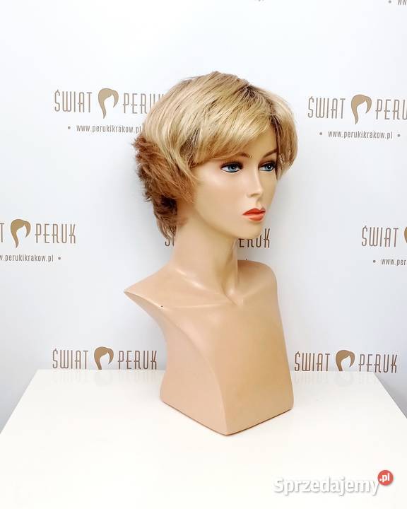 Krótka blond peruka syntetyczna Pińczów