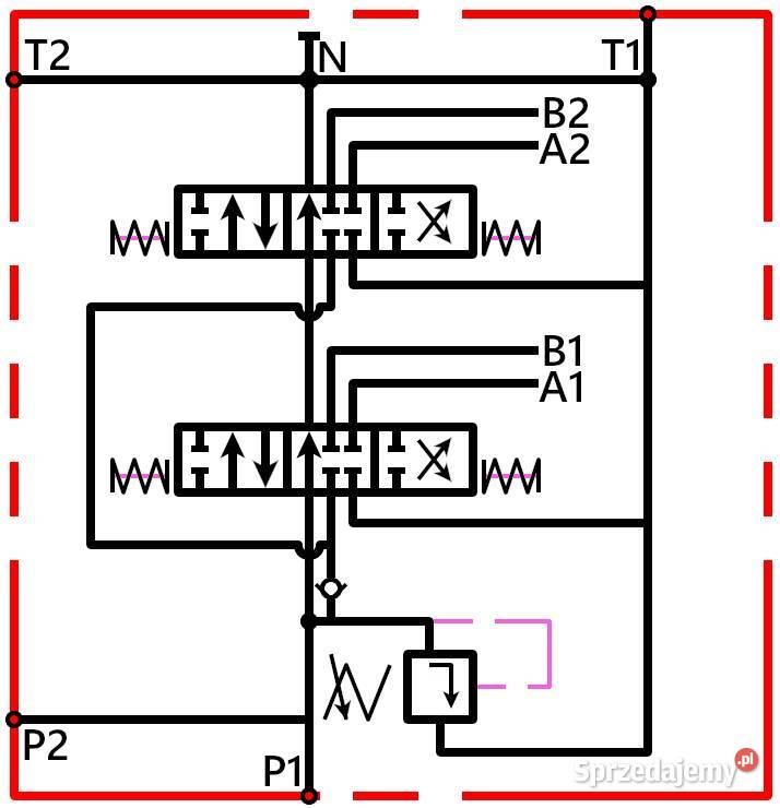 ROZDZIELACZ HYDRAULICZNY 2 SEK 50L ELEKTRYCZNY