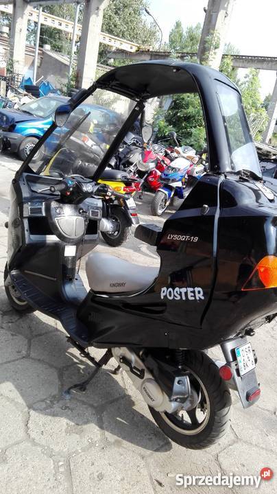 Skuter unikat KINGWAY POSTER z dachem składanym Łódź