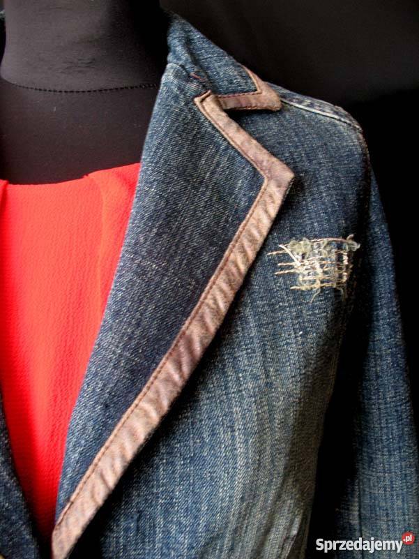 ŻAKIET MARYNARKA WDZIANKO JEANS 38 M biust 94 Marynarki i żakiety