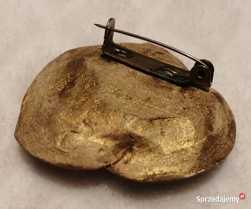 Przypinka broszka złota kwiat róża 43 Biżuteria Broszki Czeladź