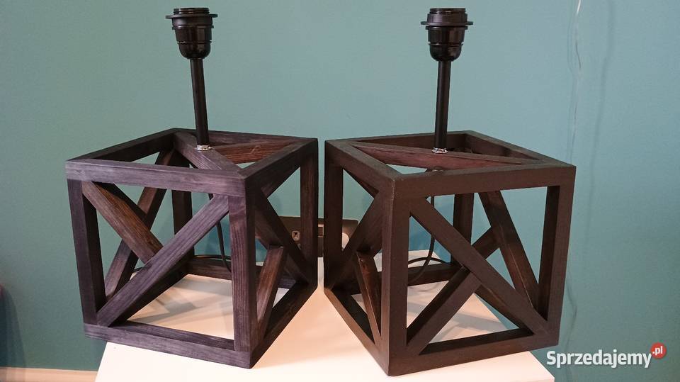 Lampa drewniana stołowa mazowieckie Mława