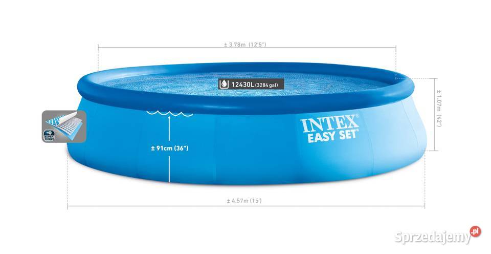 Basen ogrodowy rozporowy Easy Set 457x107 zestaw