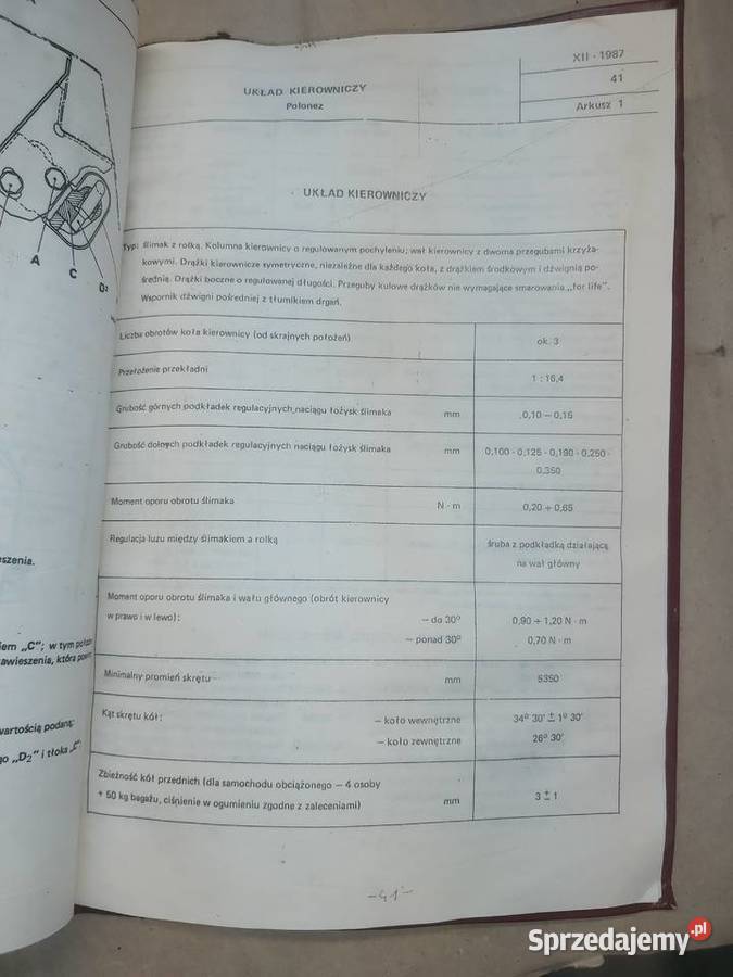 FSO Polonez Dane techniczne napraw samochodu Piaseczno
