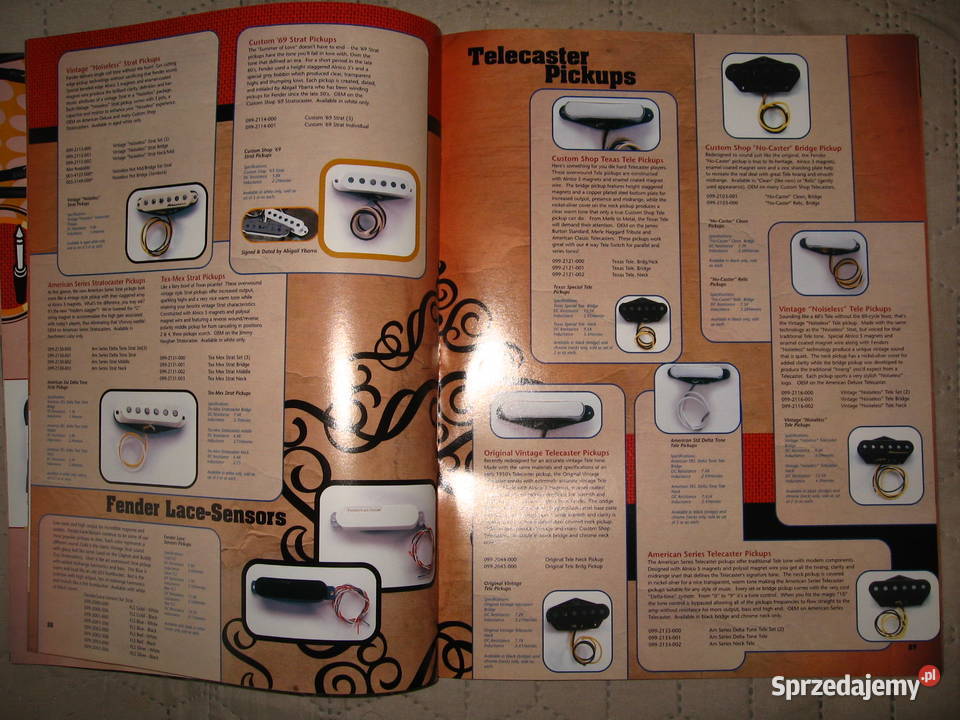 Fender Strings Parts Accessories Catalog katalog Kępice sprzedam
