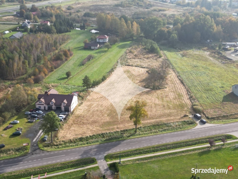 Działka komercyjna krajowej 17 i S17 asfalt lubelskie Dąbrowa Tomaszowska