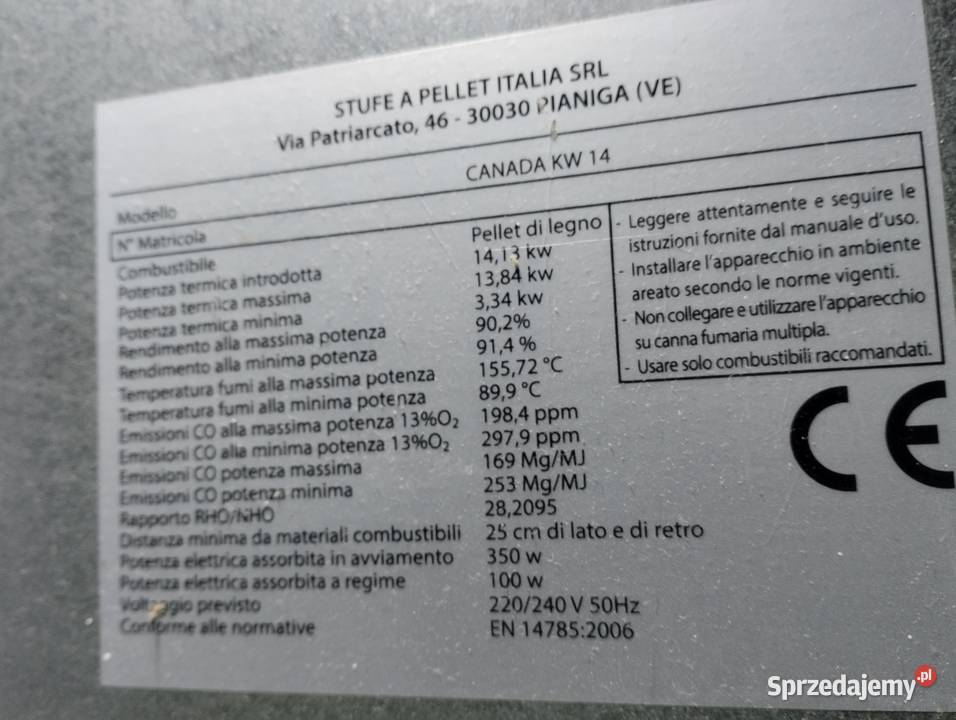 sprzedam piec na pellet dolnośląskie Bolesławiec