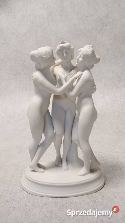 Porcelanowa Figurka Trzy Gracje Rzymskie Boginie Porcelana i szkło Jawor
