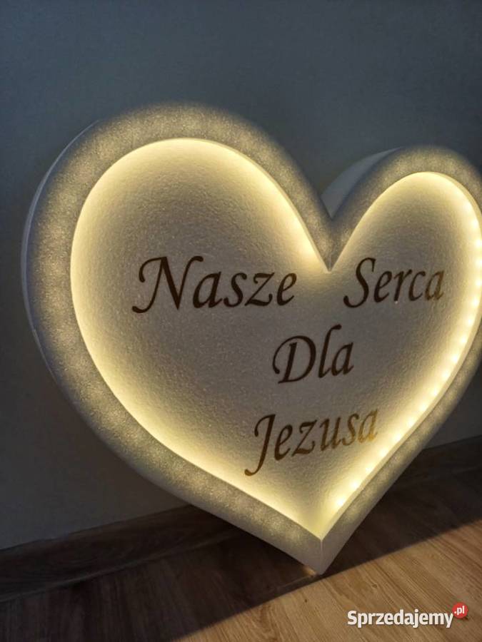 Serce z podświetleniem dekoracja Pierwsza