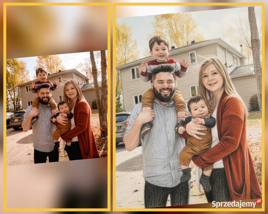 Portret Cyfrowy AI na zamówienie Wydruk Rama Jarocin