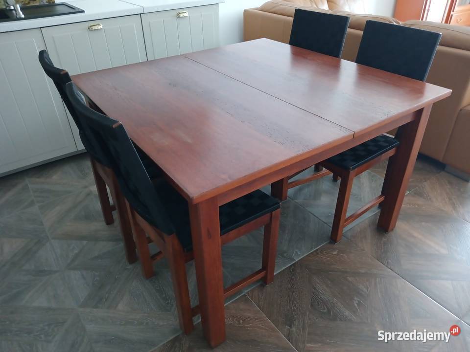 Stół drewniany z krzesłami podkarpackie Krosno