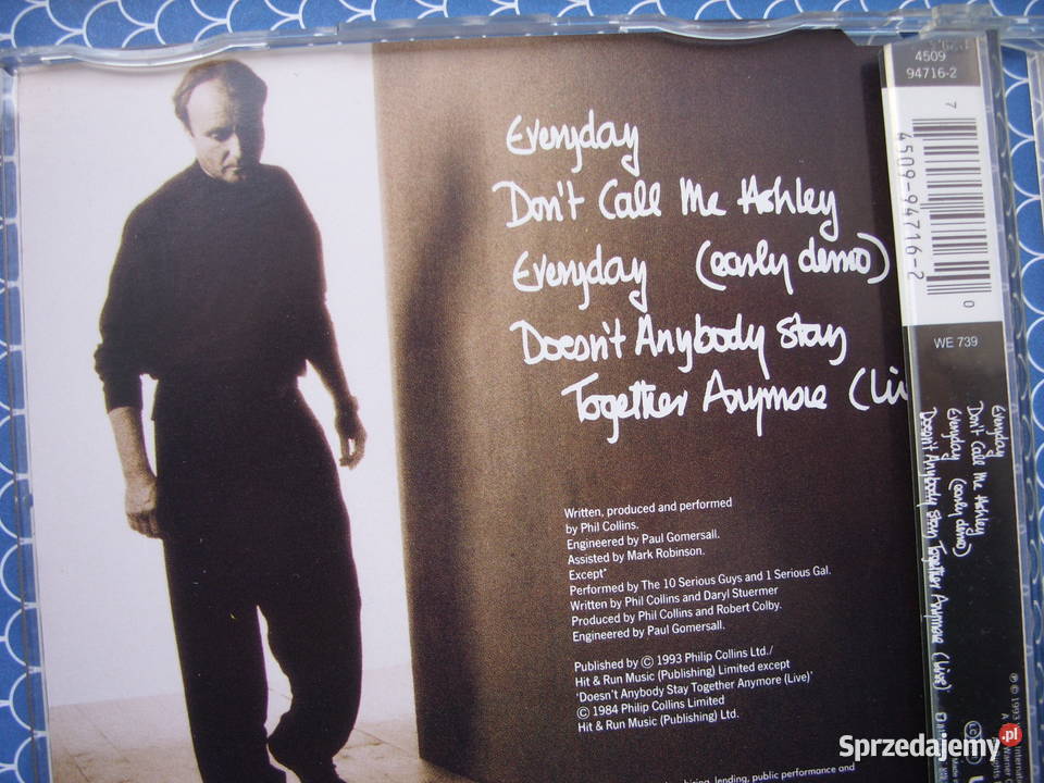 Singiel CD PKILL COLLINS EVERTDAY 1993 1 płyta Wołów sprzedam