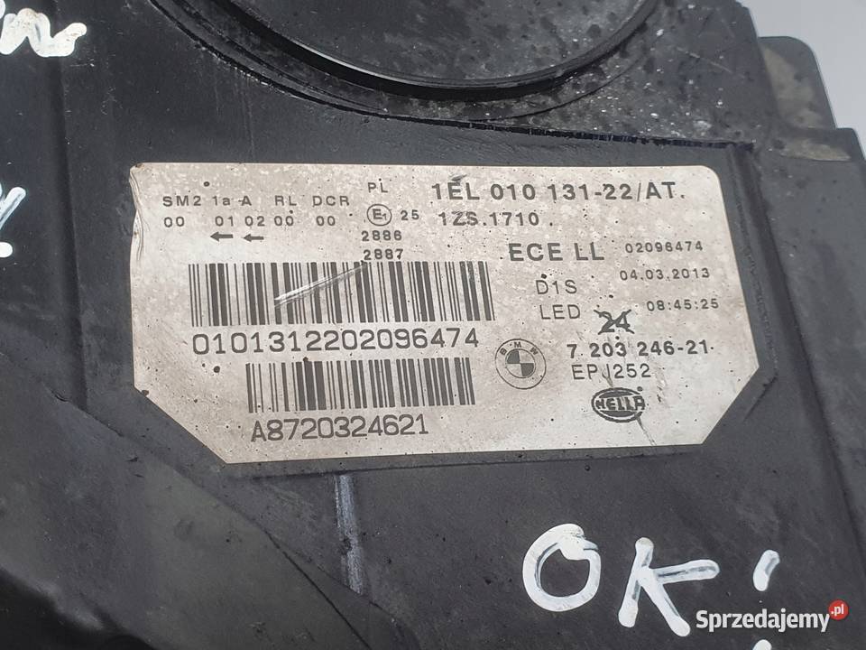 LAMPA PRAWA BMW F10 F11 PRZEDNIA prawy przód BI Motoryzacja Rudka sprzedam