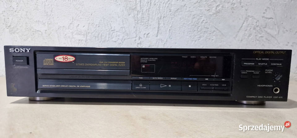 Cd player SONY 670 CDP670 odtwarzacz kompaktowy wielkopolskie Międzychód