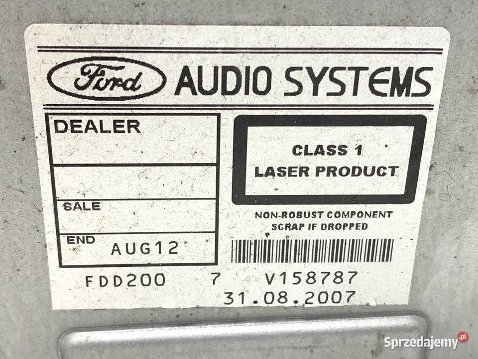 RADIO FORD FOCUS II 7M5T18C815BA 0412 ODTWARZACZ