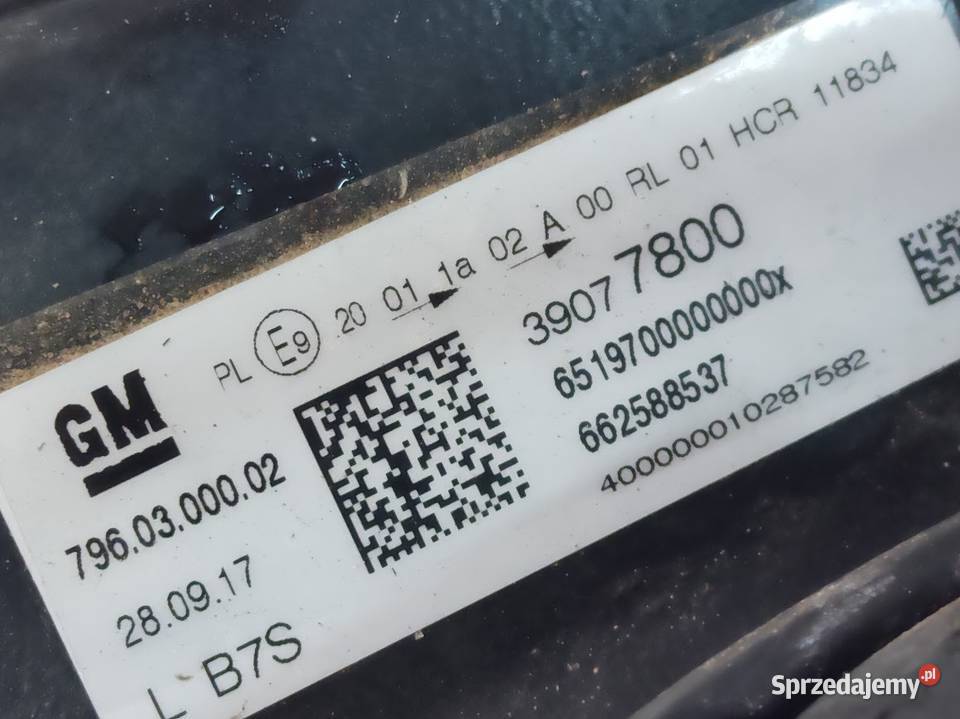 Lampa LED Lewy Przód Opel Astra K V 39077800 Lampy przednie Pleszew