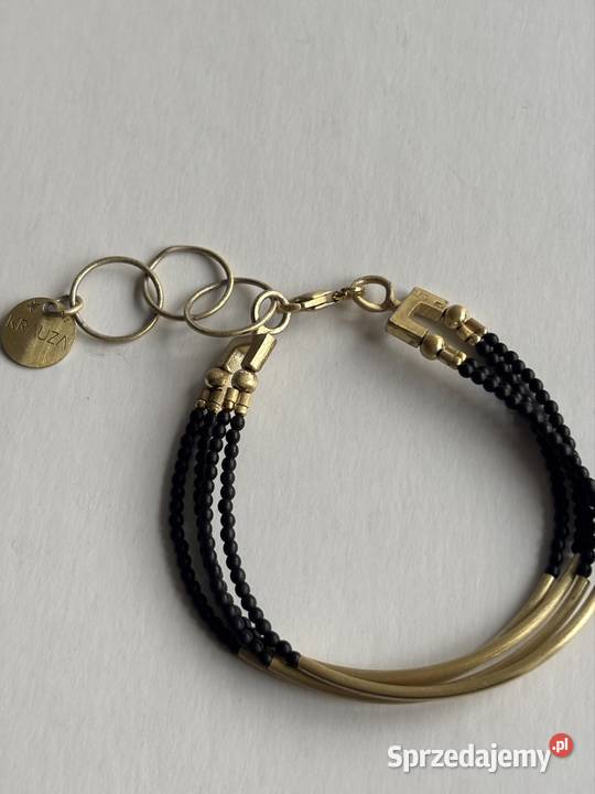 Bransoletka z czarnymi hematytami Krauza Design srebro kujawsko-pomorskie