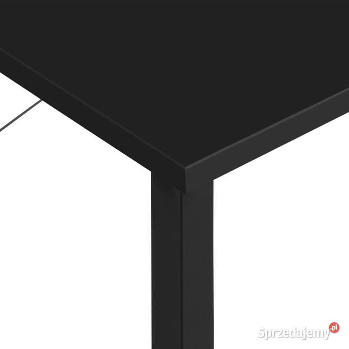 Biurko komputerowe czarne 80x40x72 MDF i metal Pozostałe