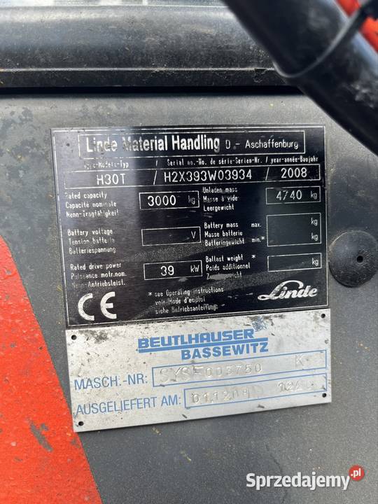 Wózek widłowy linde h 30 T radio Włoszczowa