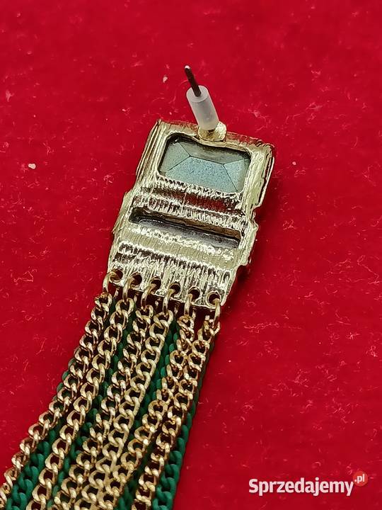 Kolczyki długie błyszczące wyraźny kolor