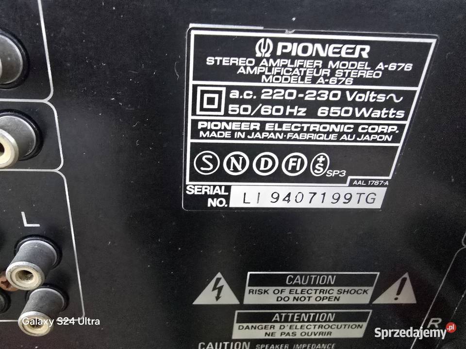 wzmacniacz pioneer a676 mocny 650w poboru Chełm Śląski sprzedam