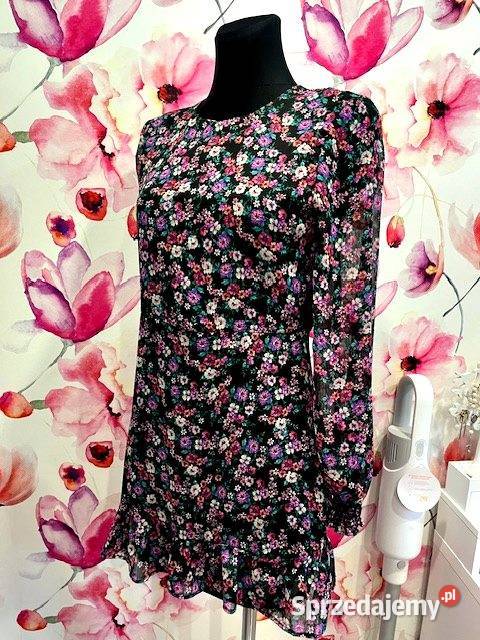 pullbear sukienka kwiaty floral nowa hit 38 Choszczno