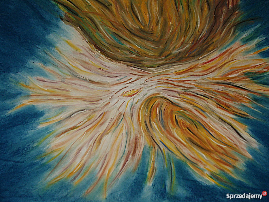 Obraz abstrakcja pastel na brystolu 70x50 dolnośląskie Wrocław sprzedam